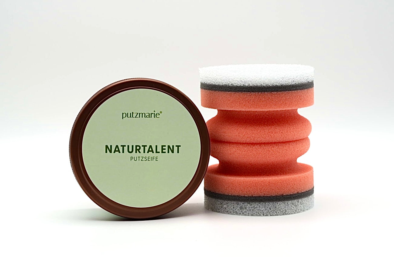 NATURTALENT Putzseife BUNDLE inkl. 2 Putzschwämme