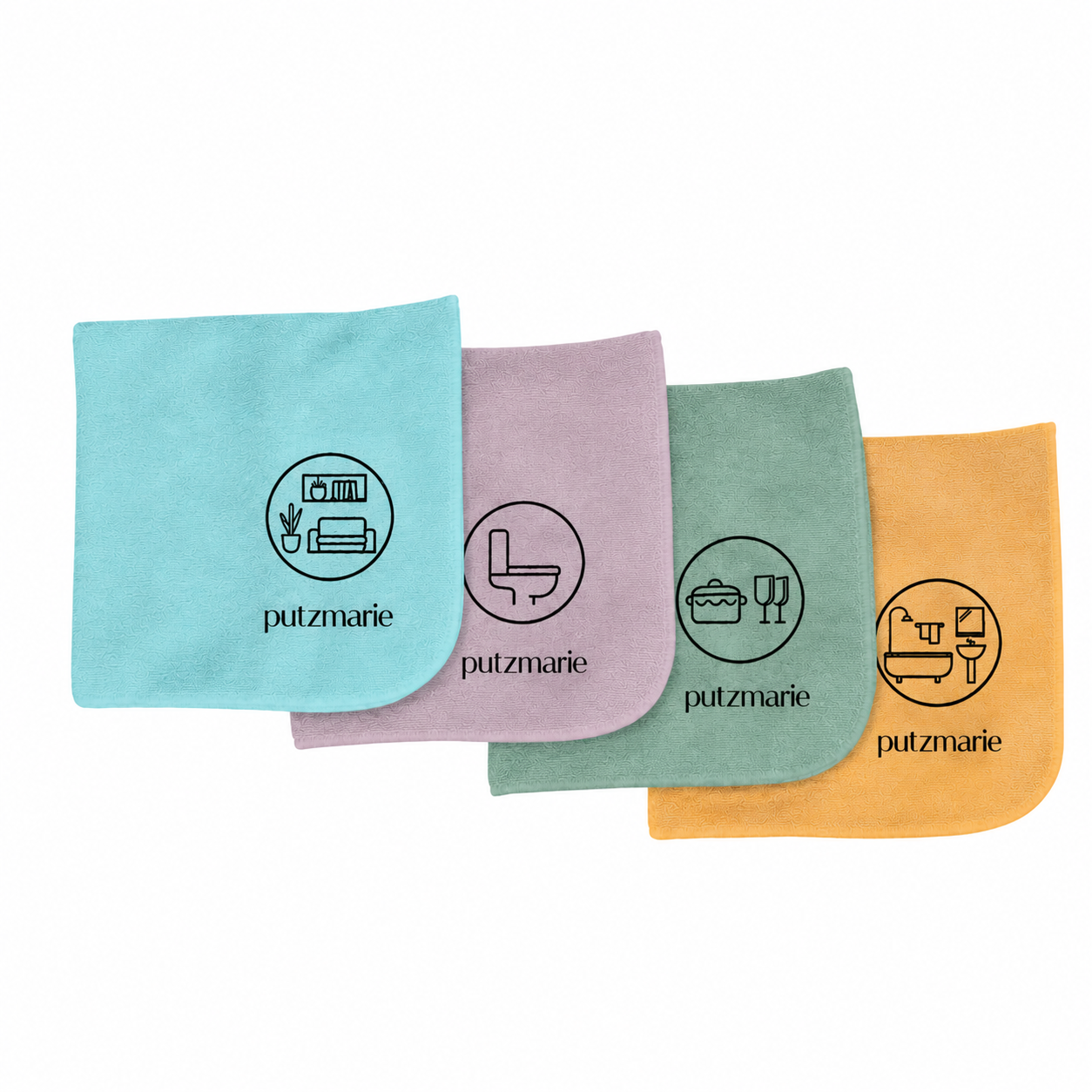 Allzwecktücher 4er Pack pastell